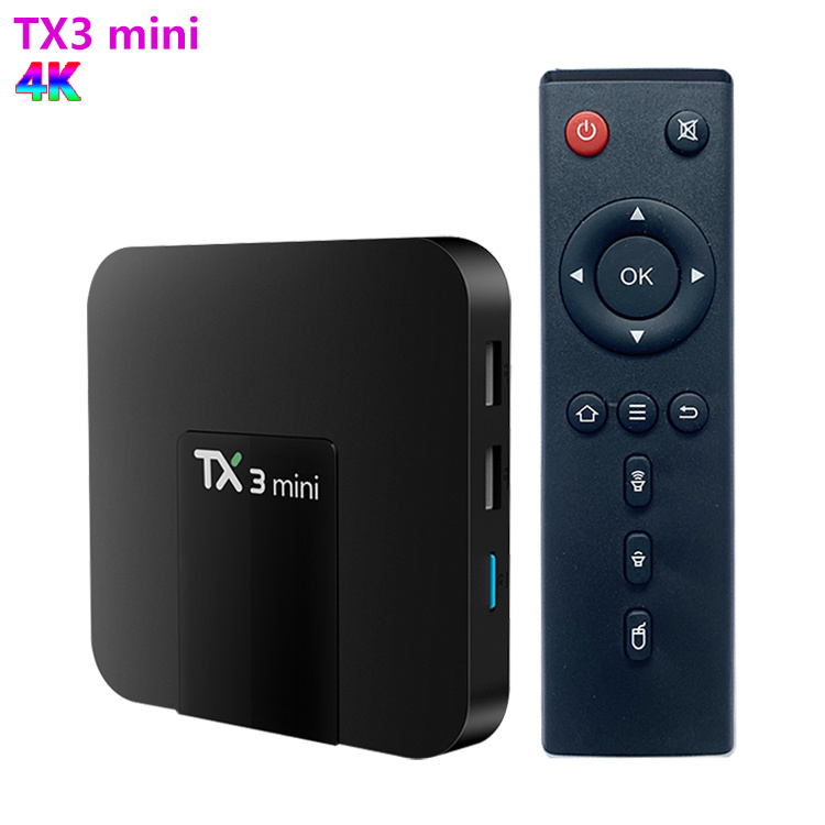 Android Tivi Box TX3 mini, phiên bản 2021: Ram 2G - bộ nhớ trong 16G, Bluetooth, AndroidTV 9