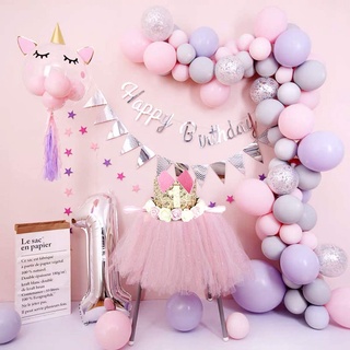 Combo Bong Bóng Trang Trí Sinh Nhật Chủ Đề Pony - Kỳ Lân - Unicorn