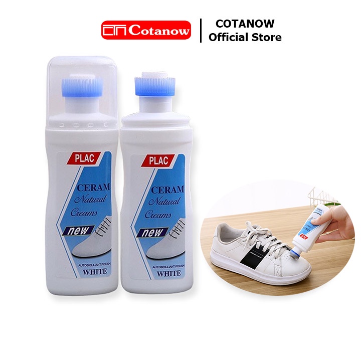 Tẩy Trắng Giày, Chai Tẩy Trắng Giày PLAC 100ml có đầu chải chà tiện lợi COTANOW