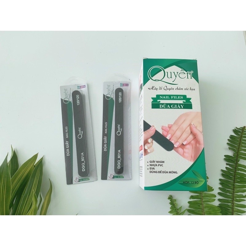 Dũa móng tay quyên chất liệu  giấy nhám  loại tốt  ,dũa được móng giả  shop có bán lẻ 1 cây