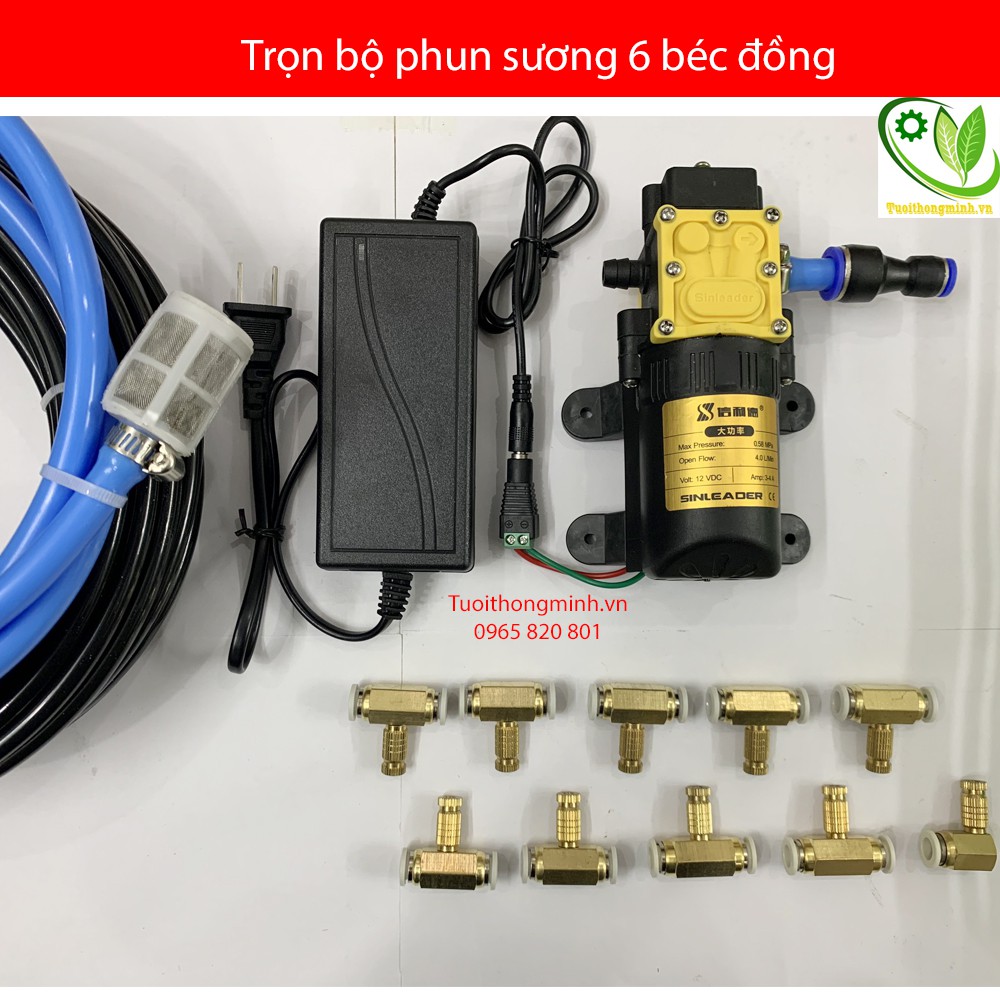 Bộ phun sương tự động 10 béc đồng