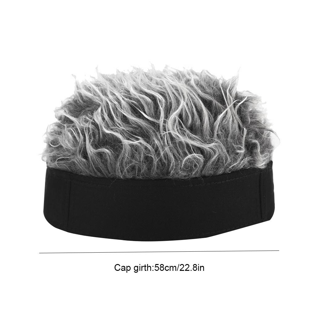 Mũ Beanie Đính Tóc Giả Ngắn Có Thể Điều Chỉnh Phong Cách Punk Rock Đường Phố Mới Lạ Vui Nhộn
