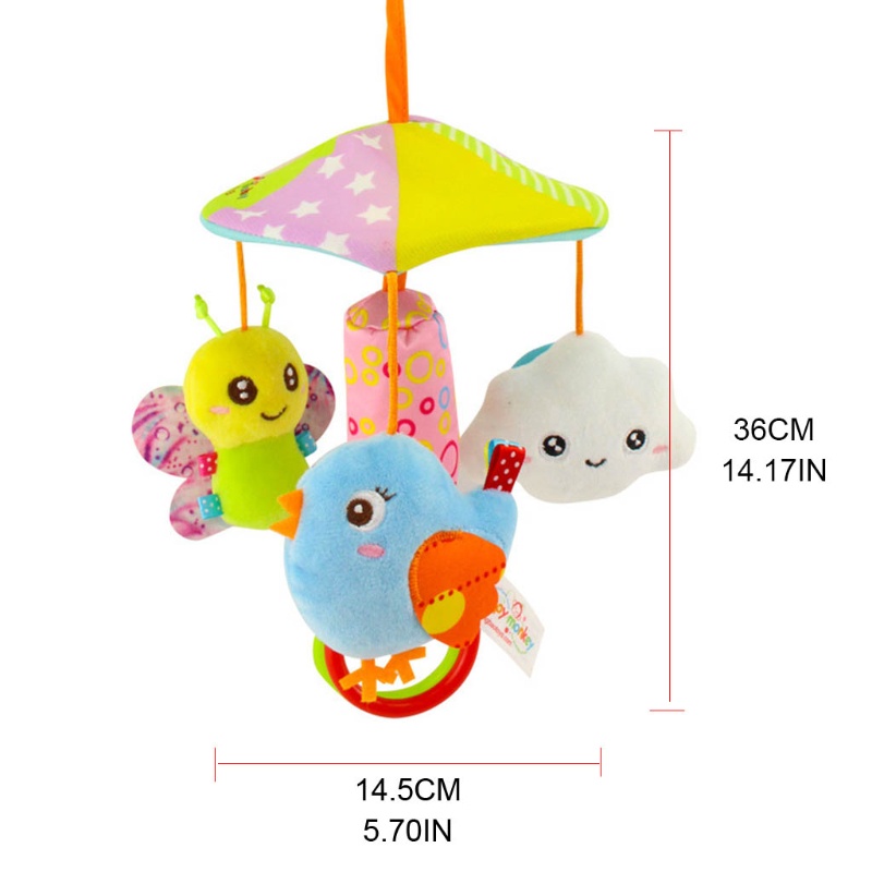 Phụ Kiện Treo Xung Quanh Giường Ngủ Bằng Vải Cotton Hình Động Vật Dễ Thương Cho Bé