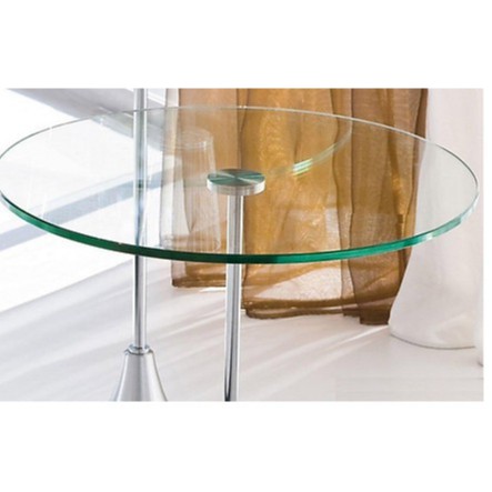 tấm kính (kiếng) tròn cường lực - 60cm, tấm kính lót trong suốt, dày 10 ly, mài bóng cạnh