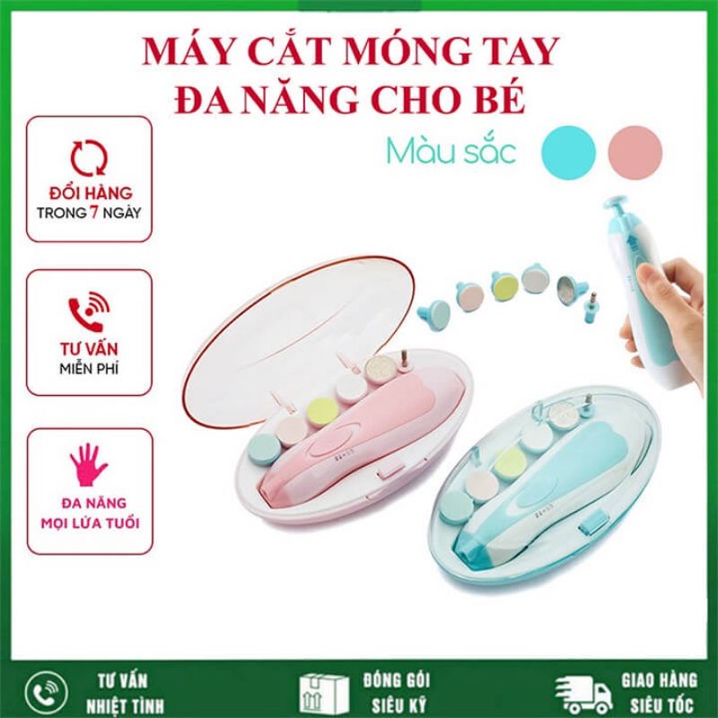 Máy Mài Dũa Móng Tay Cho Bé kèm 6 đầu thay thế