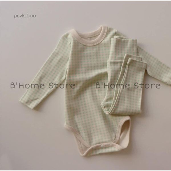 Set Đồ Peekaboo Xuân Hè Cho Bé  Chất Vải Mềm Mịn Co Giãn