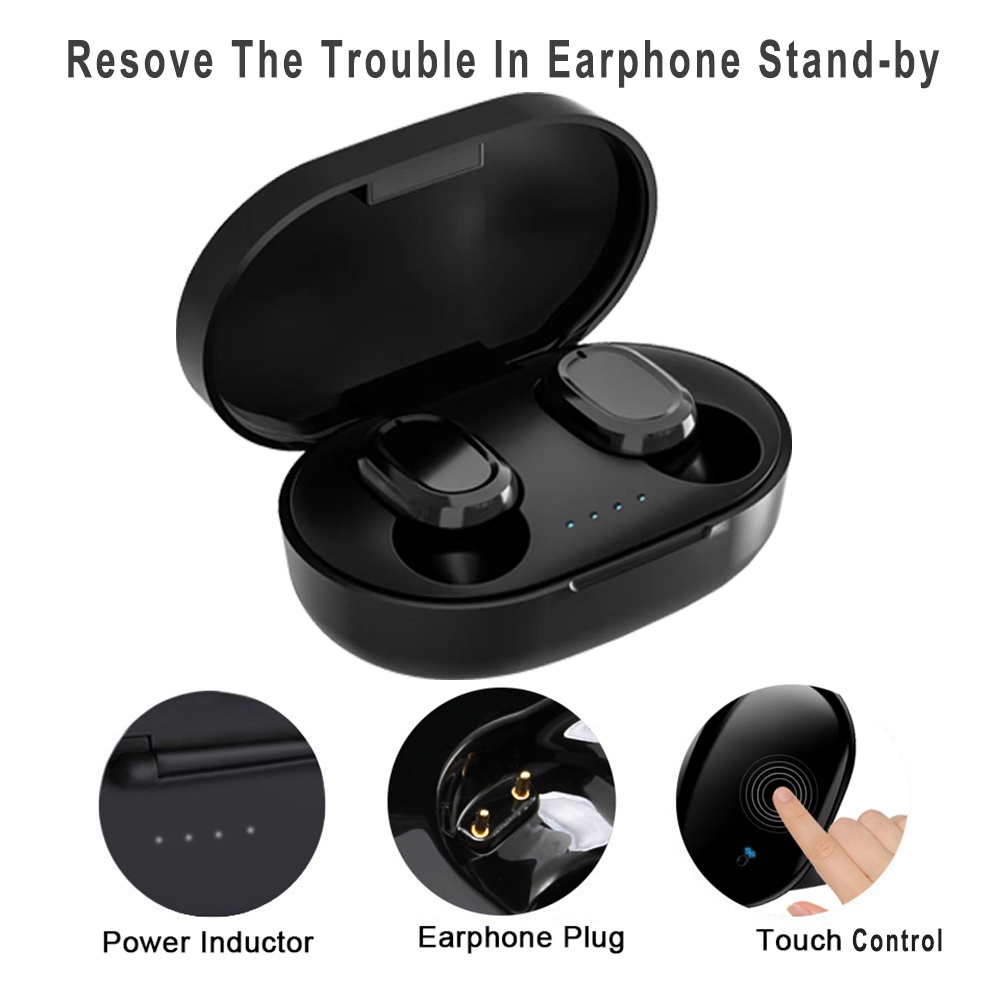 Tai nghe nhét tai Twitch C6S TWS điều khiển cảm ứng bluetooth 5.0 không dây kèm micro