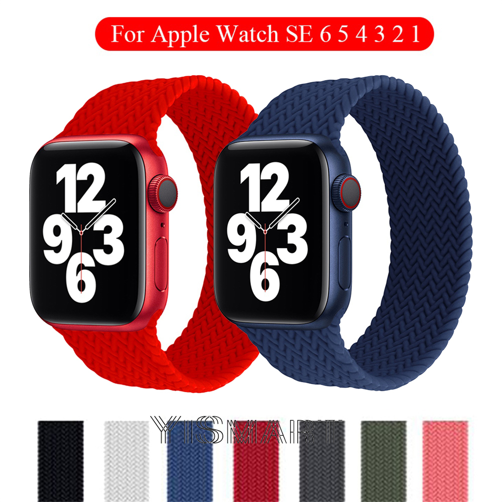 Dây Đeo Silicon Cho Đồng Hồ Thông Minh Apple Watch 6 Se 44mm 40mm Kích Thước 5 4 3 2 1 38mm 42mm