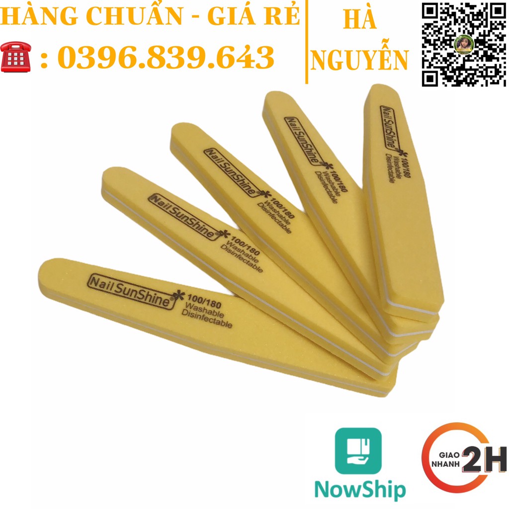 Phào Chà Móng 2 Mặt Sunshine - Bufer Nhám Móng Tạo Độ Bám CHo SƠn Gel [ 10 CÂY ]