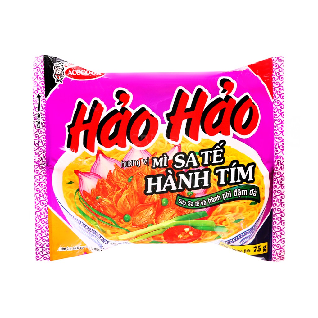 Thùng 30 gói Mì Hảo Hảo Vị Sate Hành Tím Gói 75g