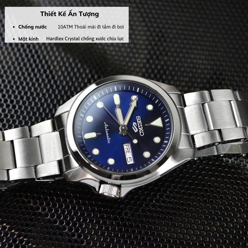 Đồng hồ Seiko 5 Sport SRPE5 nam máy cơ kiểu dáng thể thao chống nước dây thép cao cấp chính hãng