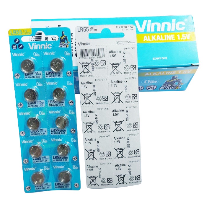 Vỉ 10 Pin cúc áo VINNIC AG8 / LR1120 / L1121/ 391 CHÍNH HÃNG dùng cho đồng hồ đeo tay thiết bị điện tử