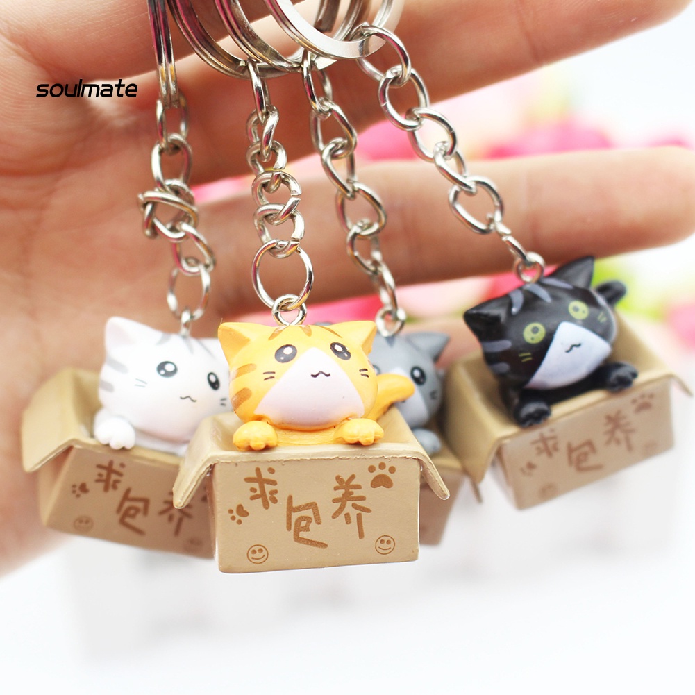 Móc Khóa Hình Mèo Hoạt Hình Đáng Yêu