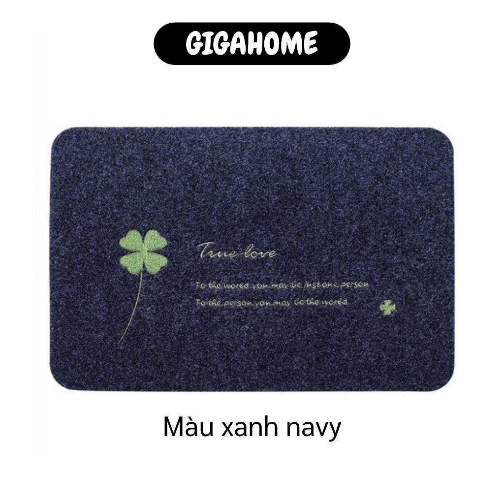 Thảm Lau Chân GIGAHOME Thảm Lau Chân Hình Cỏ 4 Lá Siêu Đẹp, Siêu Thấm, Sạch Sẽ, Tiện Dụng 7538