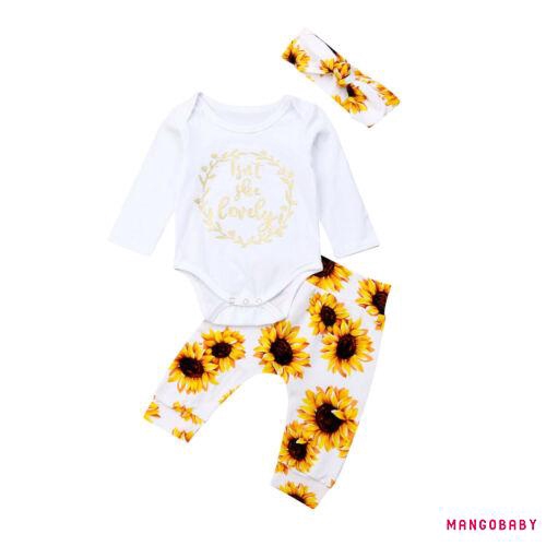 Bộ 3 Cái Gồm Áo Thun Dài Tay In Chữ + Quần Dài + Băng Đô Kẻ Sọc Cho Bé Gái