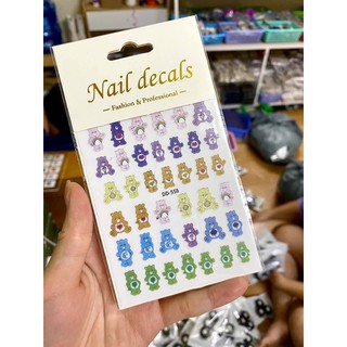 Stick gấu , tim , sao hình dán móng tay sticker nail kute