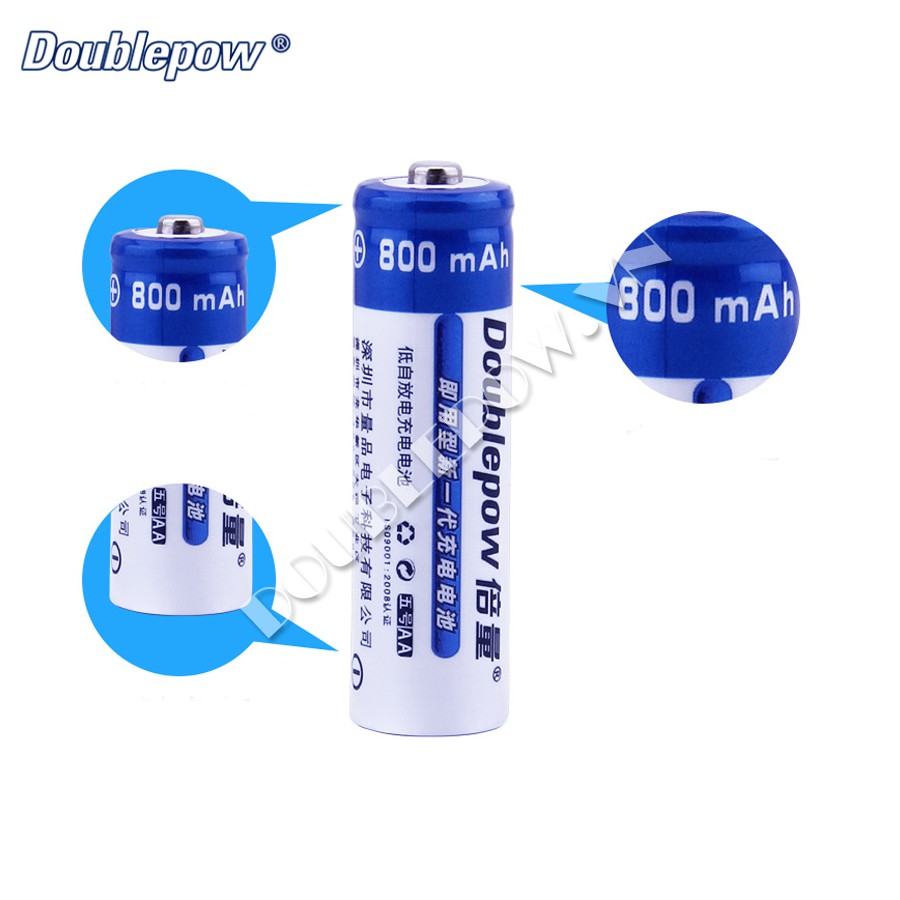 Pin tiểu sạc AA Doublepow 800mAh