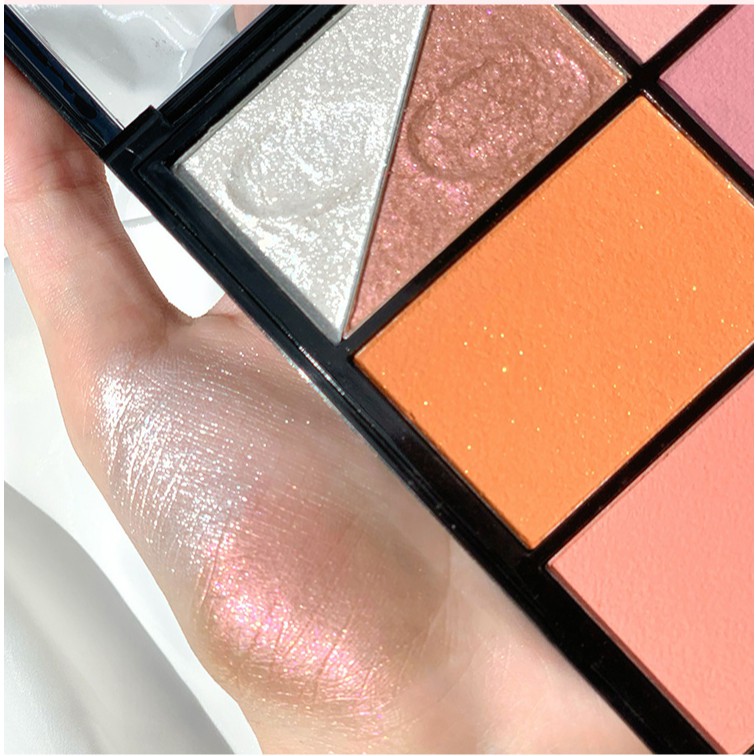 (C1) Bảng Phấn Má 5 Màu + 2 Màu Bắt Sáng Tạo Khối Đa Năng Cool Barbie | BigBuy360 - bigbuy360.vn