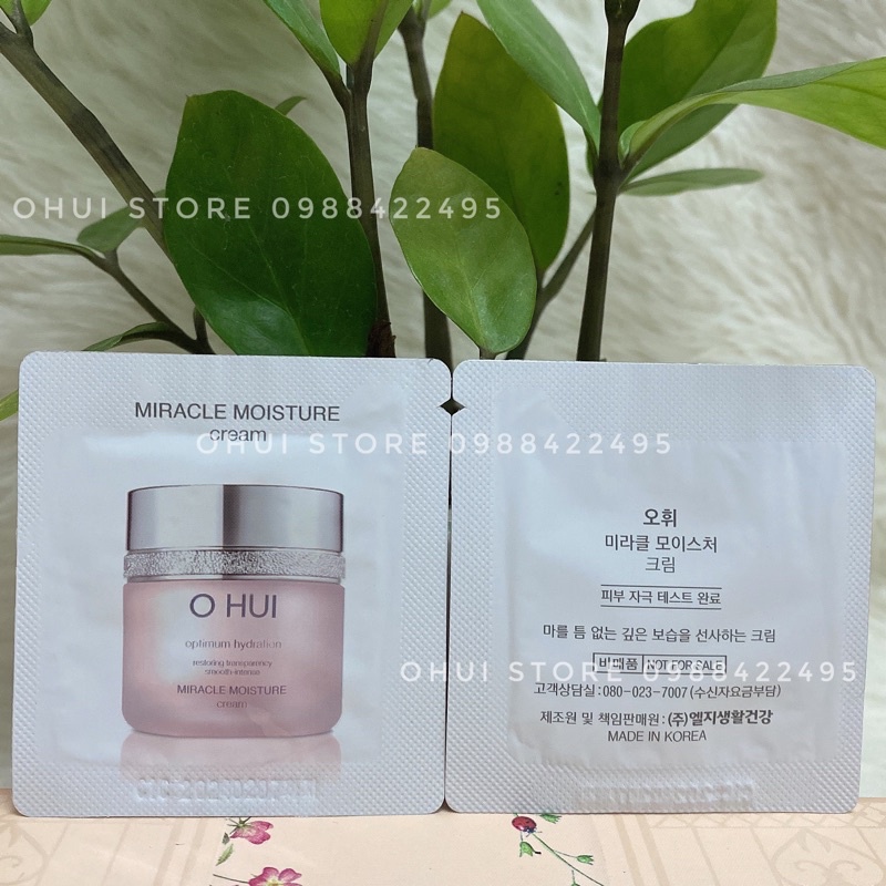 Combo 10 gói kem dưỡng cấp ẩm sáng da OHUI Hồng OHUI Miracle Moisture Cream 10ml