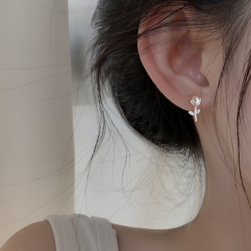 Thời trang hàn quốc bông tai ngọc trai độc đáo bông tai hoa tulip bông tai nữ