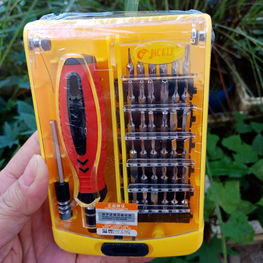 Bộ dụng cụ, Hộp Tua vít 38 món đa năng, sửa chữa máy tính, điện thoại Jackly 6088A