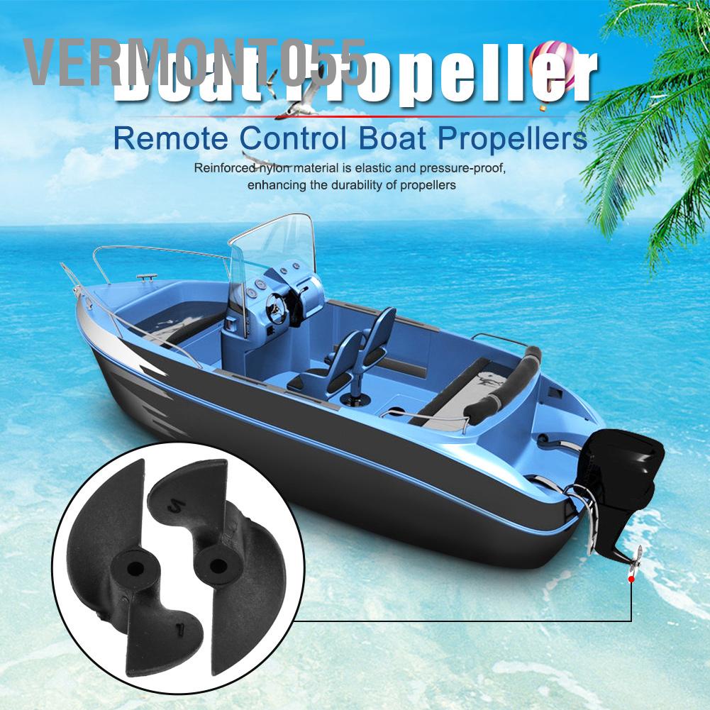Hàng Hot Bộ phận tàu điều khiển từ xa 1 cặp 2 lưỡi CW CCW Nylon RC Cánh quạt thuyền Bộ cho trục 2mm Hàng giao ngayVermont055