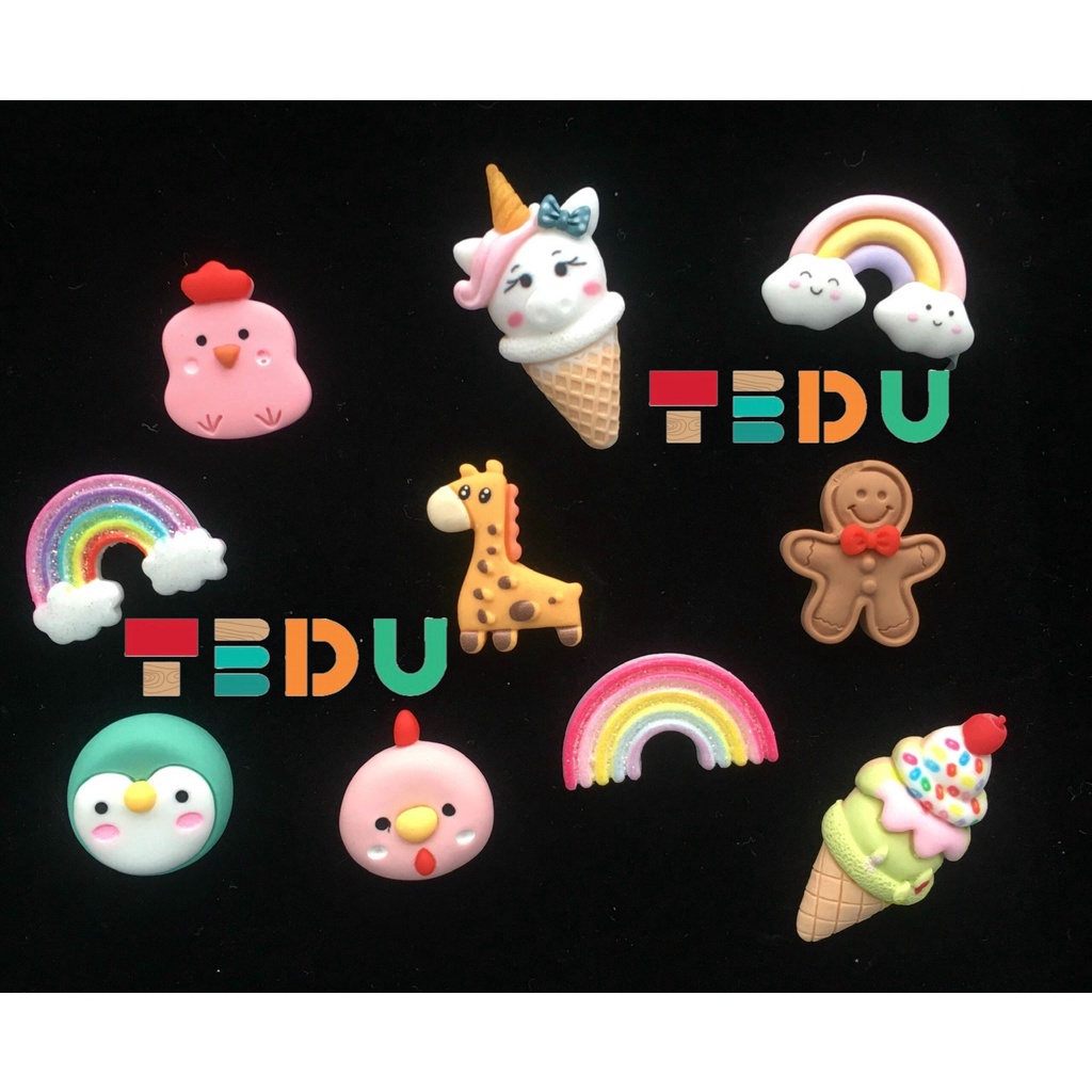 Charm trang trí chủ đề Cầu vồng xinh xắn TEDU