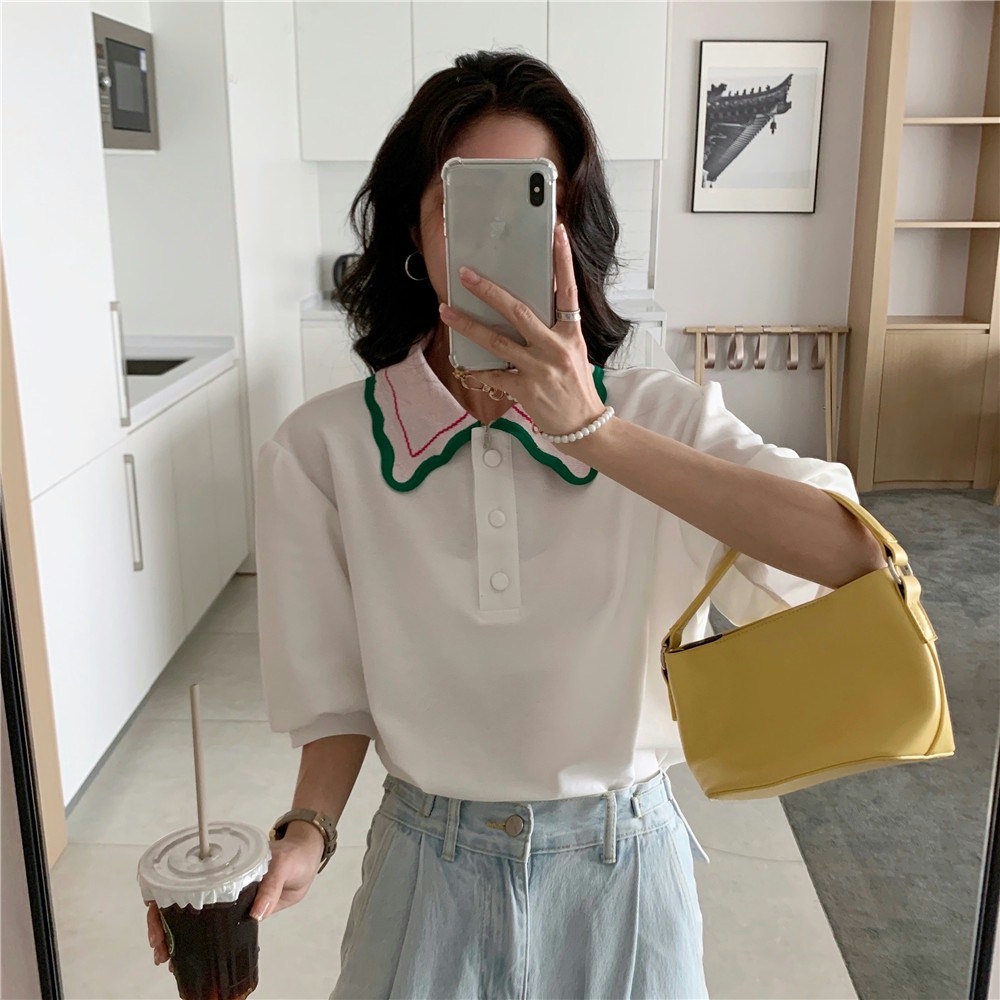 Mới Áo Thun Tay Ngắn Họa Tiết Dễ Thương Cho Nữ