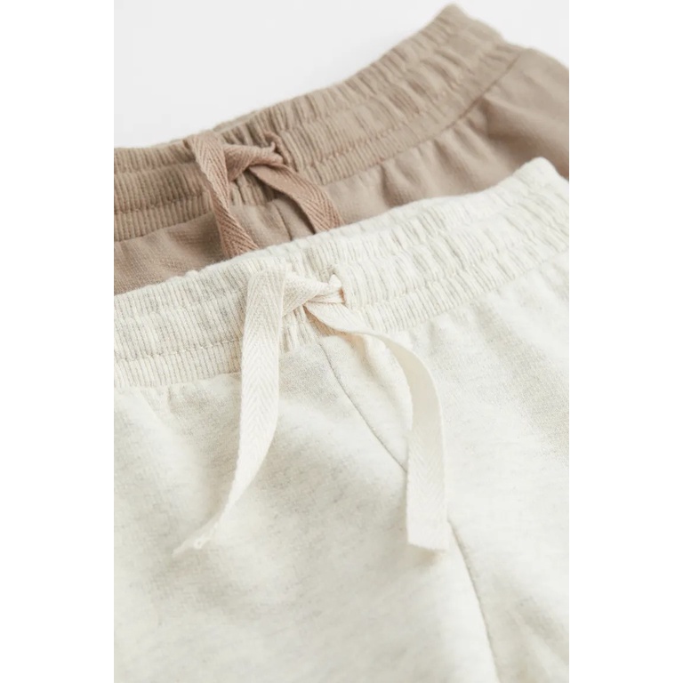 Set 2 quần nỉ da cá jogger beige xanh nâu tím HM H&M _hàng chính hãng Anh
