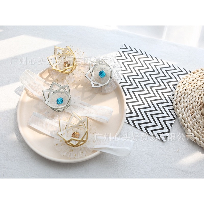 Băng đô/Kẹp tóc vương miện đáng yêu phong cách Hàn Quốc cho bé