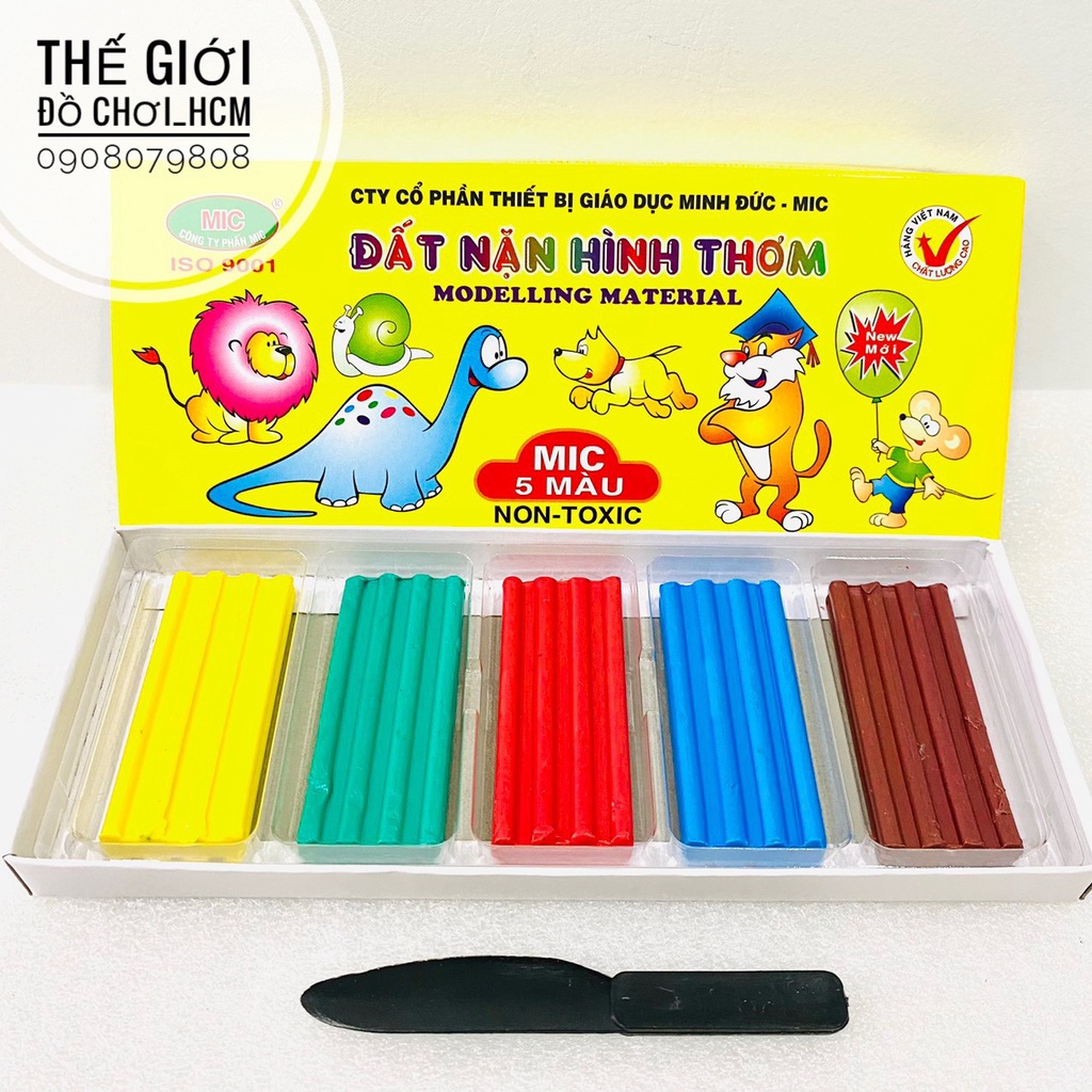 [TRỢ GIÁ-RẺ] Đồ chơi đất nặn hình 5 màu, có mùi thơm dành cho bé thích nặn đất sét, học mĩ thuật