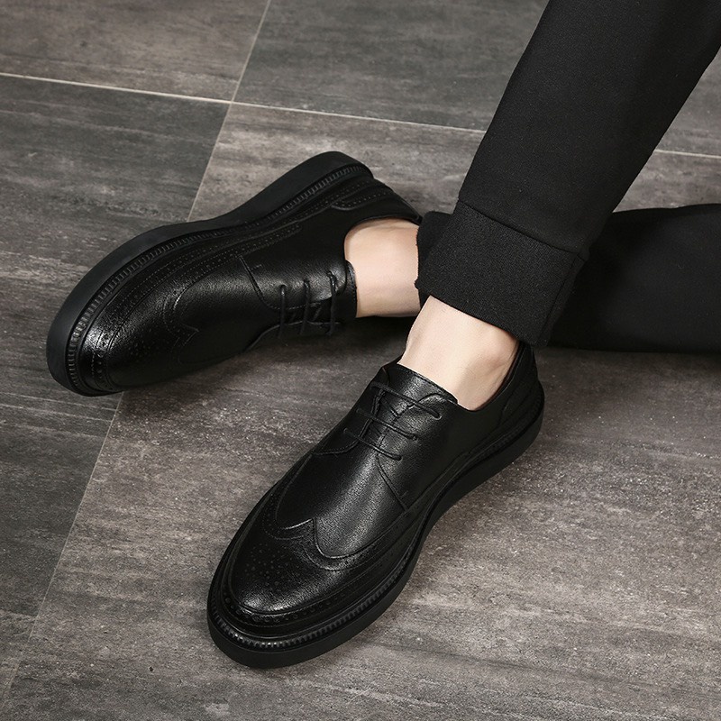 Giày Tây Nam Da Bò Nguyên Tấm, Modern Derby HandMade Cao Cấp CN037