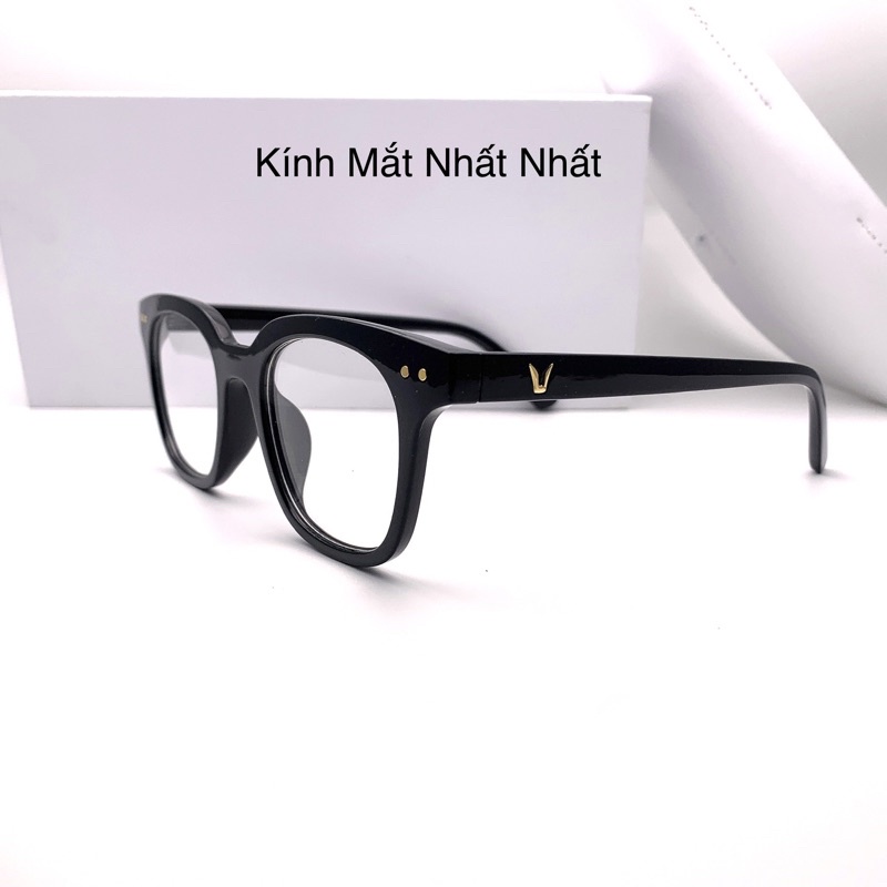 Gọng kính chữ V 2 chấm vàng