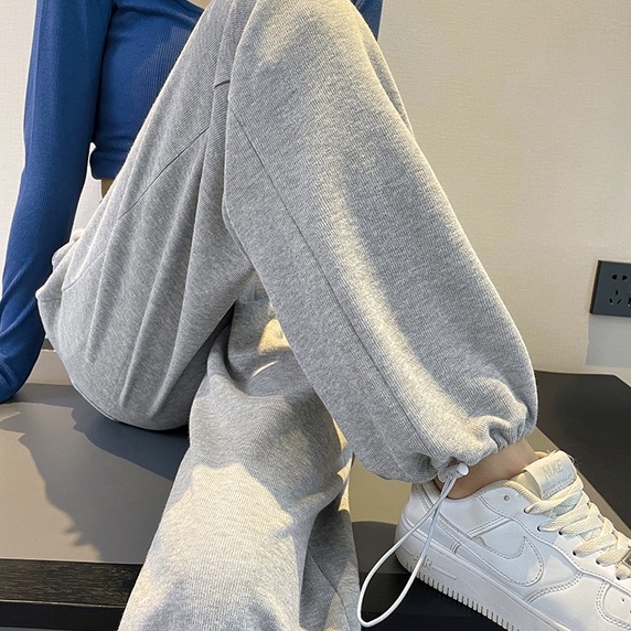Quần dài thể thao ZHELIHANGFEI ống rộng phong cách thời trang Mỹ năng động trẻ trung