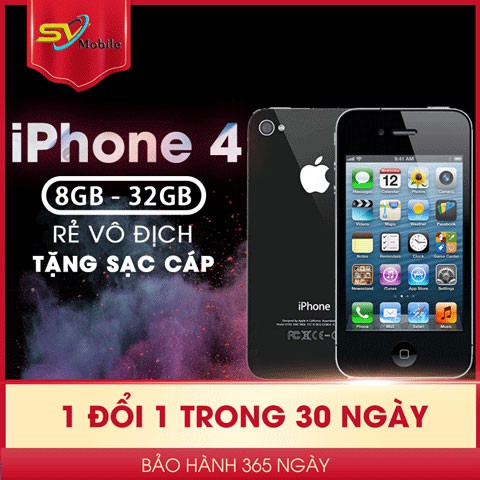 Điện thoại iphone 4 - Bộ nhớ 8G/16G/32G, Quốc tế chính hãng Apple phiên bản quốc tế, chỉ bán giá gốc | BigBuy360 - bigbuy360.vn
