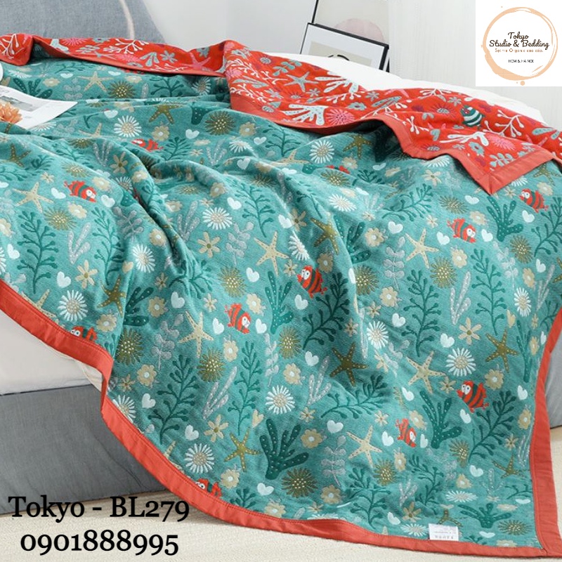HOT ITEM🔴S32_Chăn Xô Thu Cotton Sợi tre Organic_Dòng Cao cấp siêu kháng khuẩn