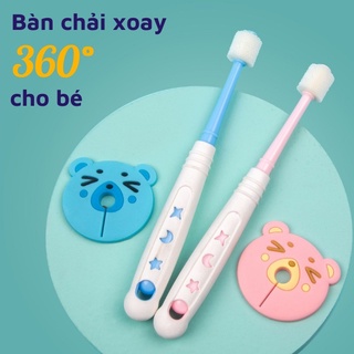 Bàn chải đánh răng siêu mềm cho bé xoay 360 độ