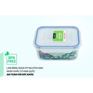 Hộp bảo quản thực phẩm ngăn mát Biozone KB-CO440P 440 ml -Thương hiệu của Sunhouse