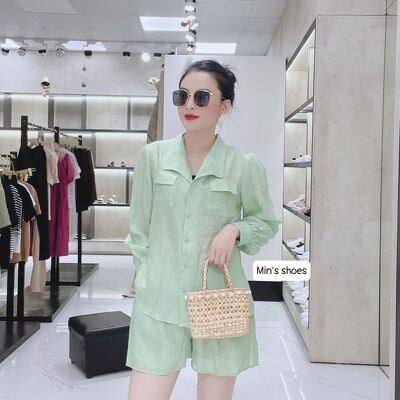 Min's Shoes - Đồ Bộ Nữ Đũi Lụa Hàn Thời Trang Siêu Mát B506