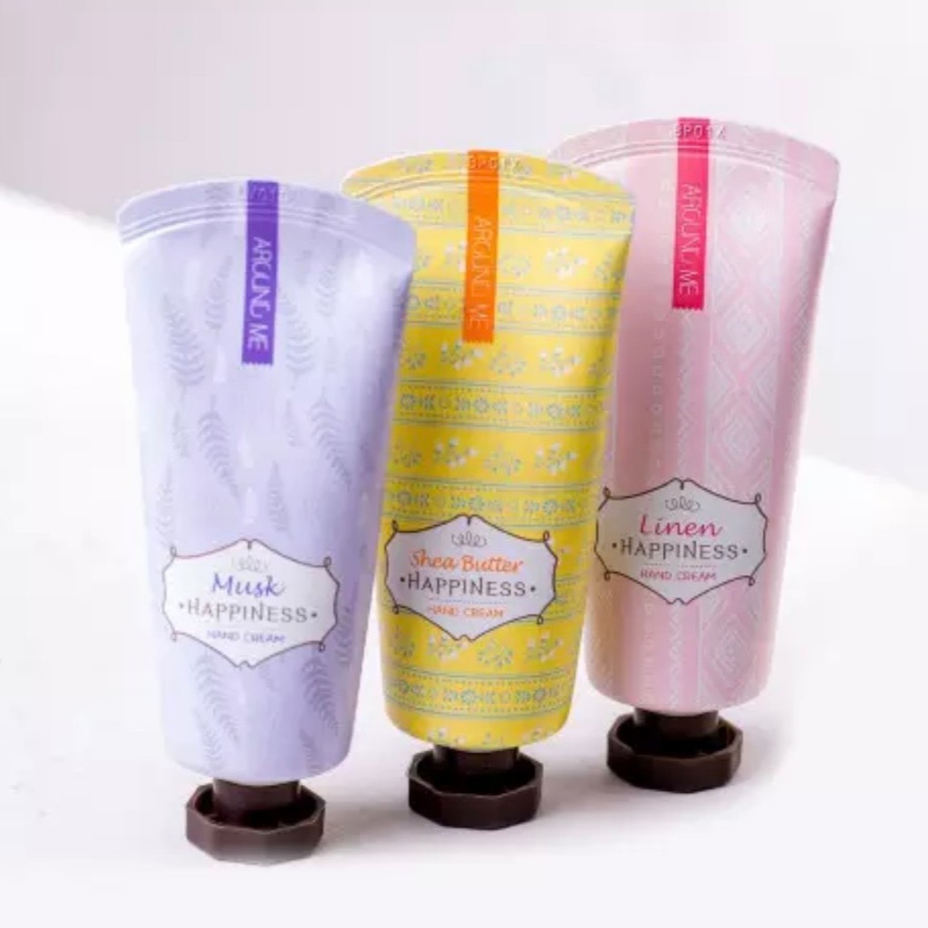 kem dưỡng da tay bơ hạt mỡ  Around me happniness hand cream shea butter 60g (MẪU MỚI)