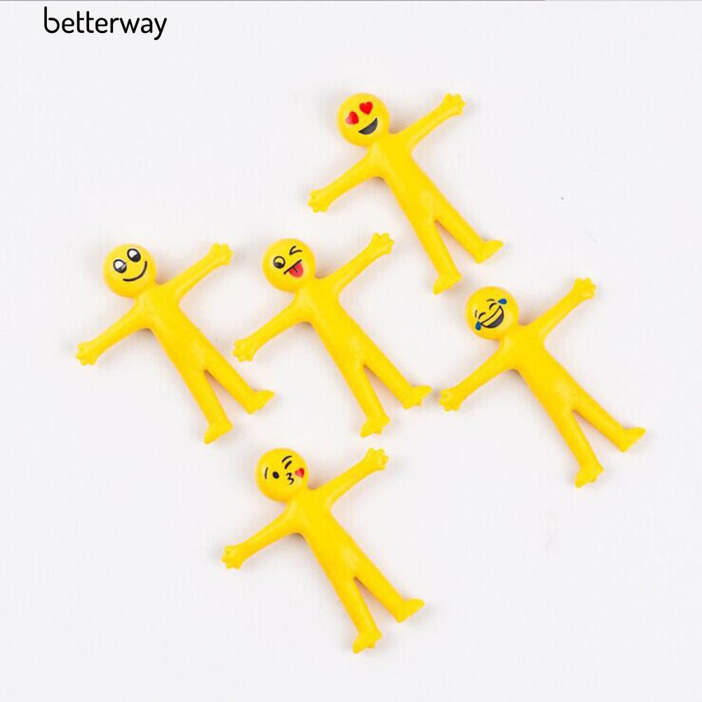 Set 5 Đồ Chơi Squishy Hình Búp Bê Emoji Dễ Thương Giúp Giảm Stress