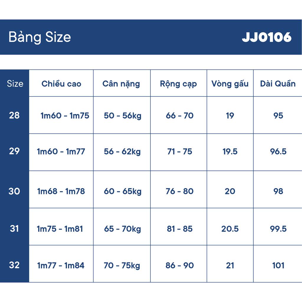 Quần jean nam baggy ống suông cách điệu điều chỉnh cạp vải cotton jean co giãn thoải mái thương hiệu JBAGY - JJ0106
