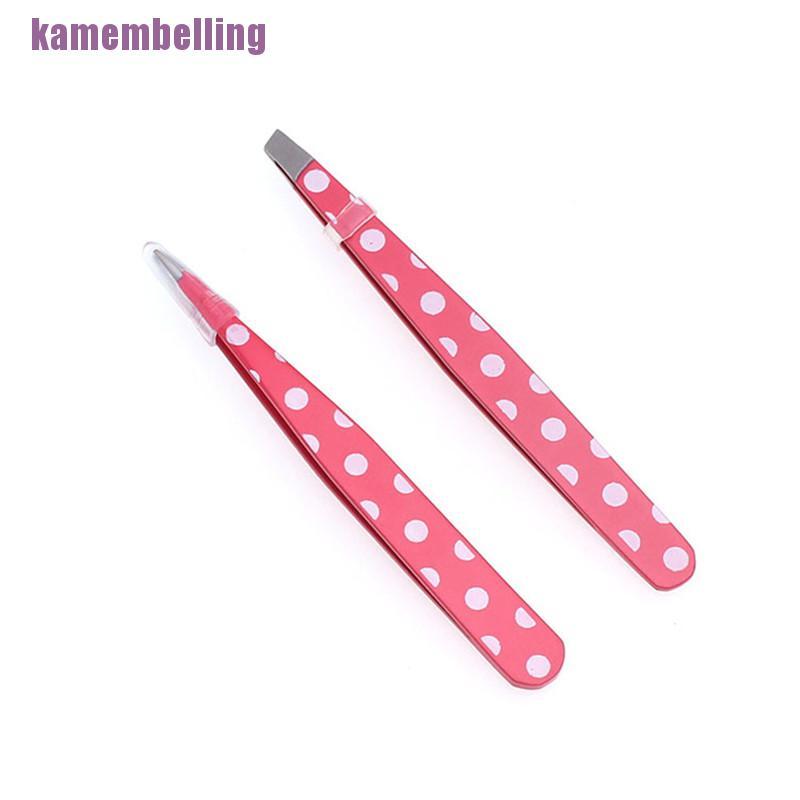 Bộ 2 Dụng Cụ Tẩy Lông Bằng Thép Không Gỉ Họa Tiết Da Báo / Chấm Bi Dễ Thương Cho Nữ