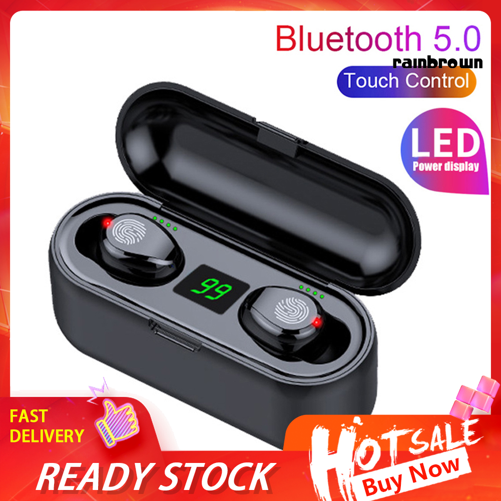 Bộ Tai Nghe Không Dây Bluetooth 5.0 Rej / F9 Chuyên Dụng Kèm Phụ Kiện