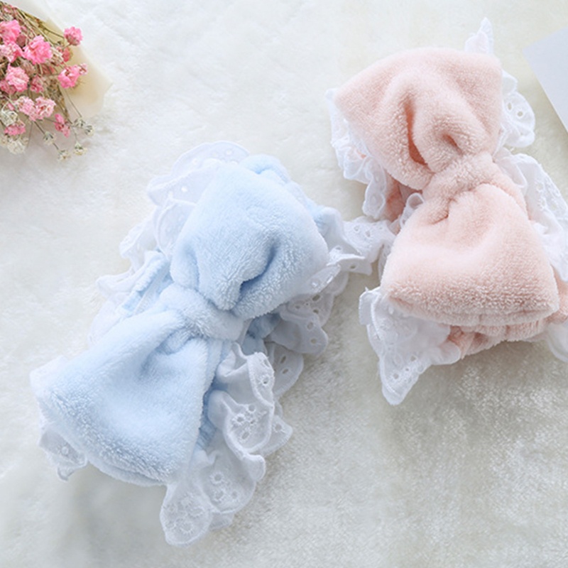 Băng Đô Ren Co Giãn Thắt Nơ Đáng Yêu Cho Nữ