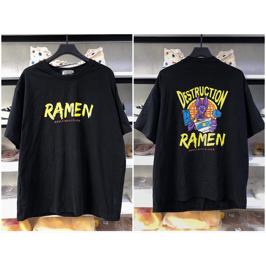 Áo Thun Tay Lỡ DESTRUCTION RAMEN Unisex