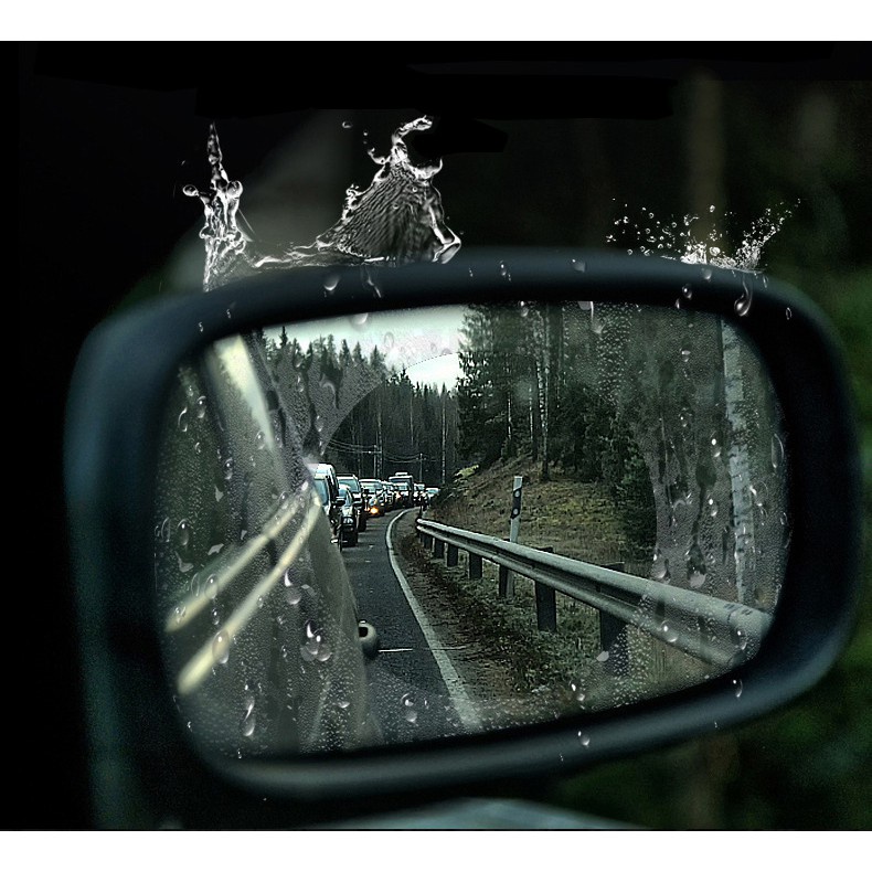 Miếng dán chống bám nước gương chiếu hậu ô tô Bộ 2 miếng