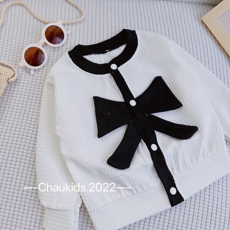 Áo khoác tổ ong cho bé gái