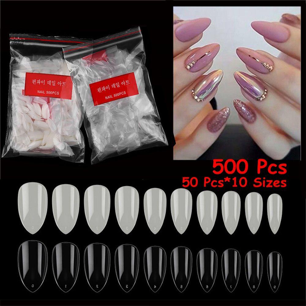 Set 500 Móng Tay Giả Bằng Acrylic Cao Cấp