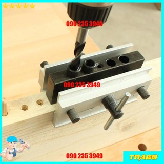 Cữ khoan chốt gỗ thẳng 4 lỗ 6 8 10 12mm dụng cụ định vị khoan khoét lỗ gỗ làm mộc ghép ván qe004
